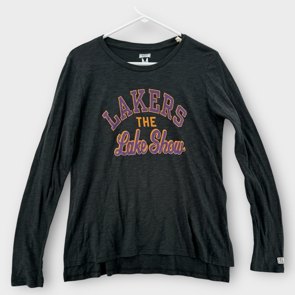 Tailgate Womens Lakers The Lake Show NBA Long Sleeve Shirt Gray Medium NWT